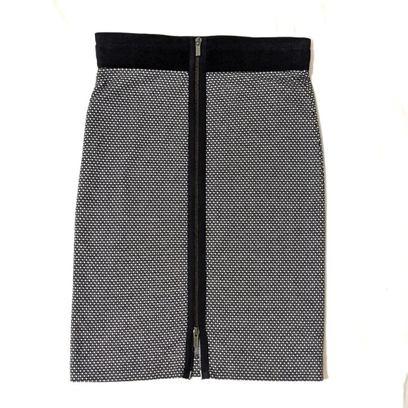 BCBGMaxAzria Pencil Skirt, Color Black/White Size XS - Picture 2 of 12